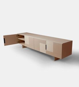 Home Deco and More Osaka Oak Tv Unit, Natural, 220x50x55-cm, Packshot View