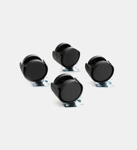 Home Deco and More Plastic Canister Wheels 4-piece Set, Packshot View