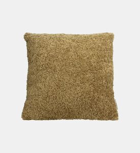 Kersten Square Teddy Filled And Vaccumed Cushion, Brown, Packshot View