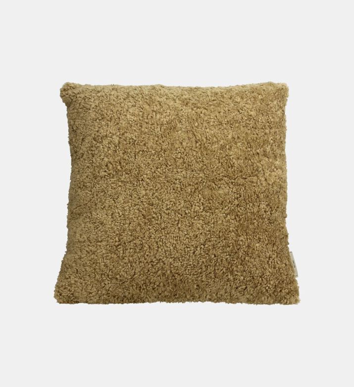 Kersten Square Teddy Filled And Vaccumed Cushion, Brown, Packshot View