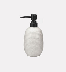 Home Deco and More Stoneware Soap Dispenser, Grey, Packshot View
