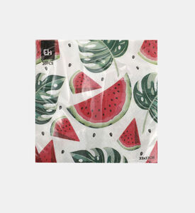 Excellent Houseware Floral Theme Napkins 20 Pieces, Watermelon, 33x33-cm, Packshot View