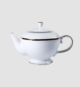 Home Deco and More Gold-rimmed Porcelain Tea Pot, Packshot View