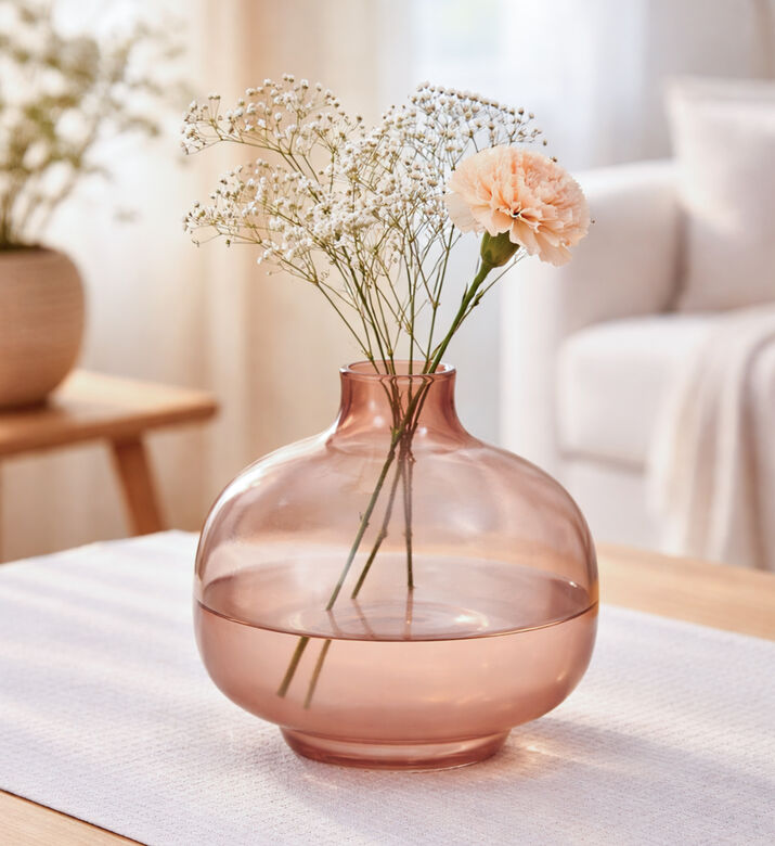 Jolipa Hany Peach Glass Vase, Orange, S, Packshot View