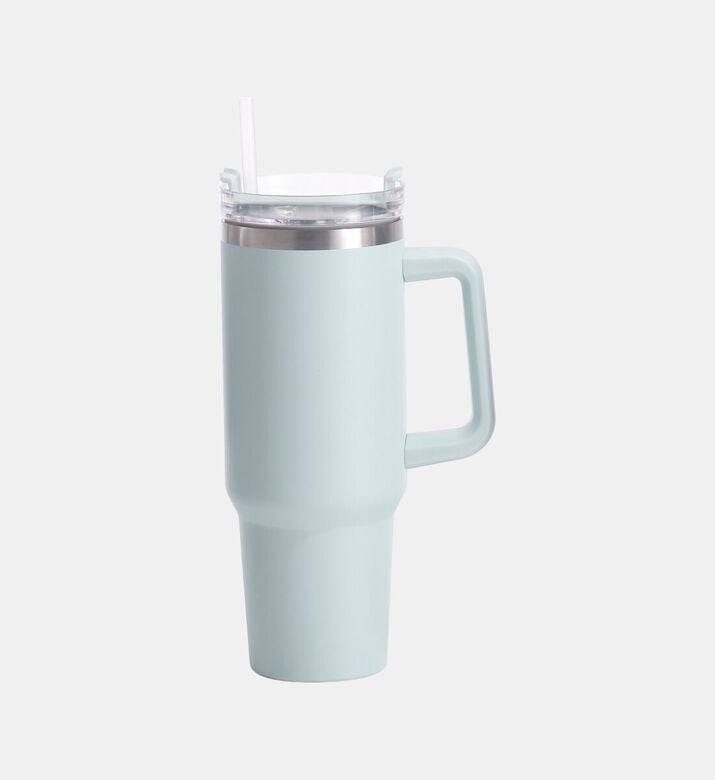 Home Deco and More Double-walled Vacuum Drinking Mug, Green, Packshot View