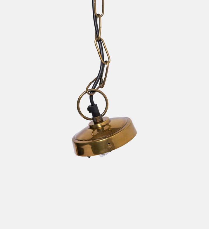 Glass Metal Round Pendant Lamp