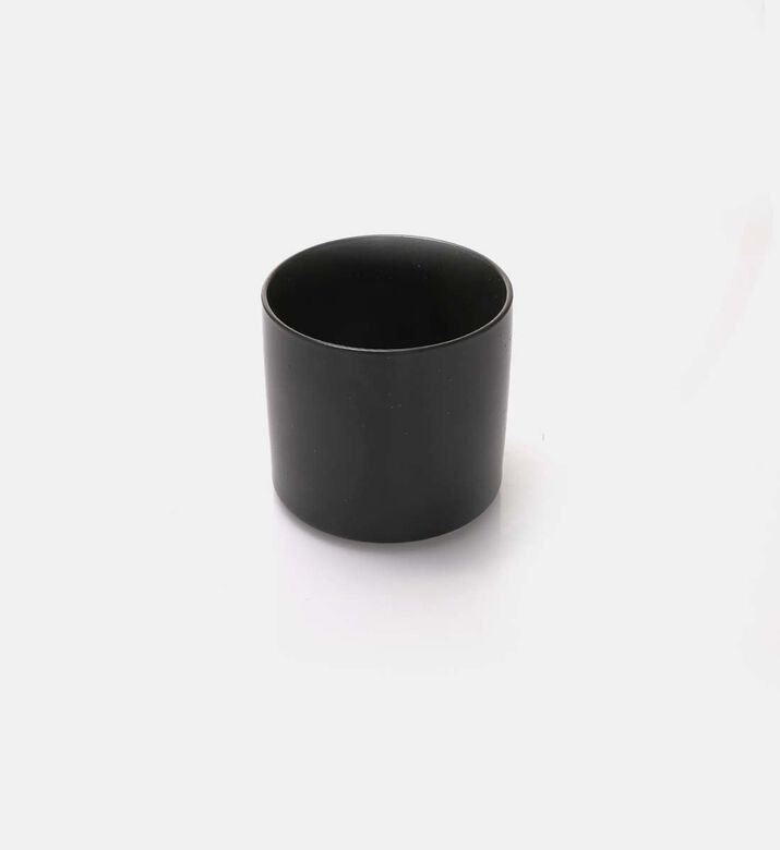 Home Deco and More Porcelain Cylindrical Flower Pot, Black, M, Packshot View