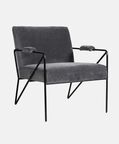 Oppy Iron Velvet Arm Chair