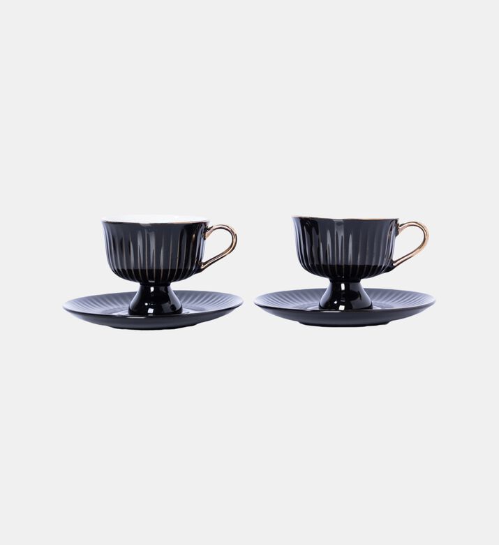 French 6-piece Coffee Cup Saucer Set