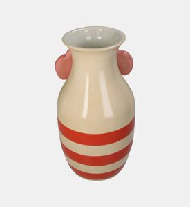 Kersten Bow Striped Stoneware Vase, Packshot View
