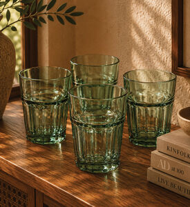 Home Deco and More Double Injection Clear Arc Tumbler, Green, Packshot View