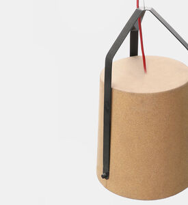 Home Deco and More Cork Cylindric-shape Pendant Lamp, Packshot View