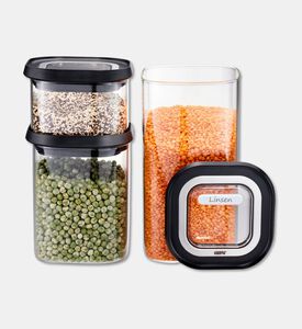 Gefu Pantry 3-piece Borosilicate Glass Storage Set, Packshot View
