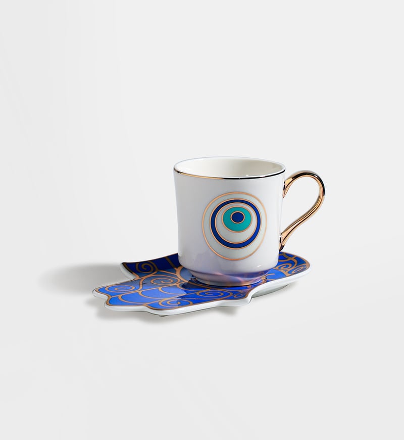 Eye Cup Hamsa Tray 2-piece Set