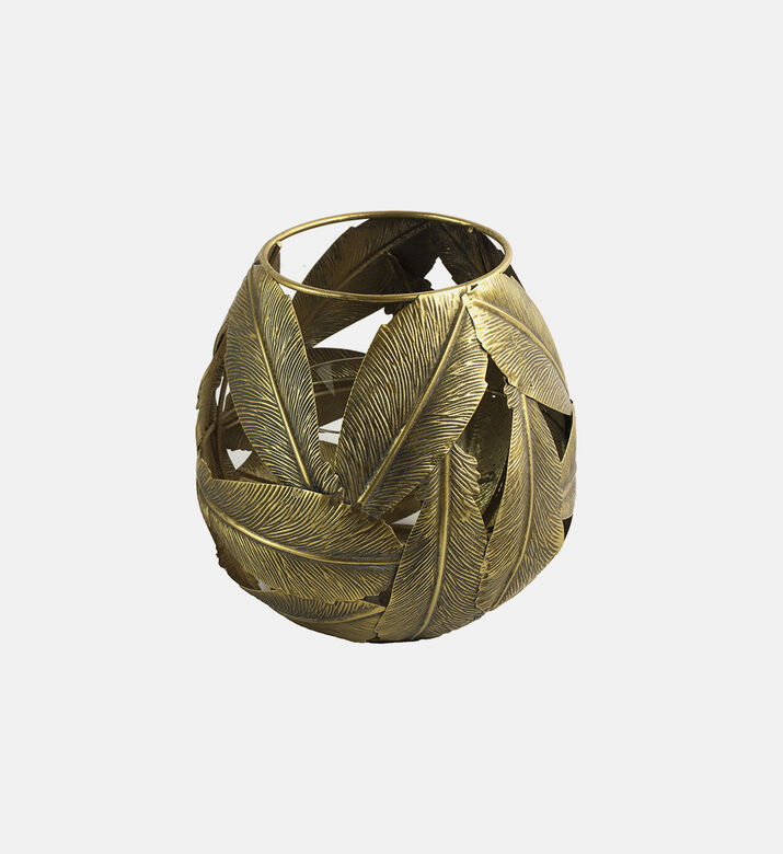 Metal Leaf Tealight Holder