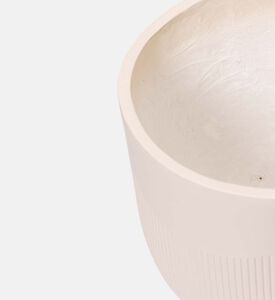 Fiber Clay Half Ribbed Planter