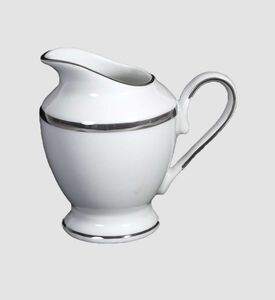 Silver-rimmed Porcelain Creamer