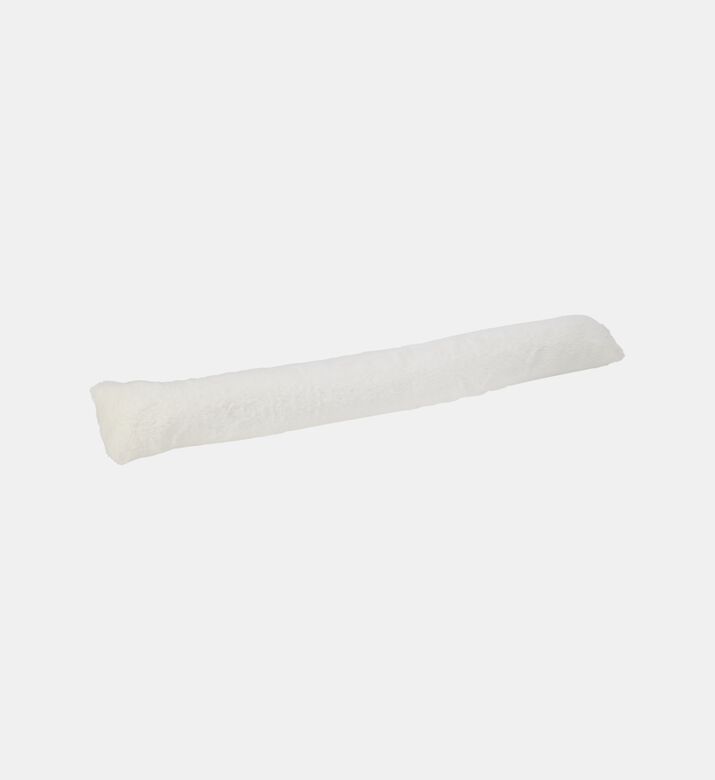 Home Deco and More Faux-fur Draft Stopper, White, Packshot View