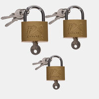 Metal Padlock 3-piece Set