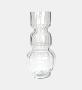Kersten Three-layer Clear Glass Vase, Transparent, 14x14x31-cm, Packshot View