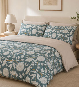 Home Deco and More Verde Cotton Satin Bed Set, Multicolor, 200x200-cm, Packshot View