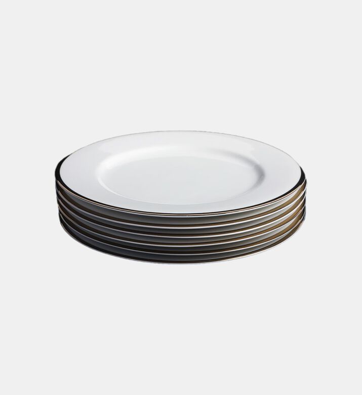 Gold-rimmed Dinner Plates 6-piece Set - 27 Cm
