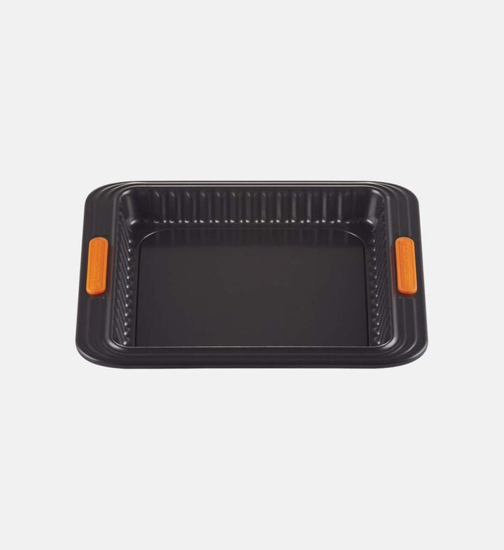 Le Creuset Square Fluted Tarte Tin, Black, 23-cm, Packshot View