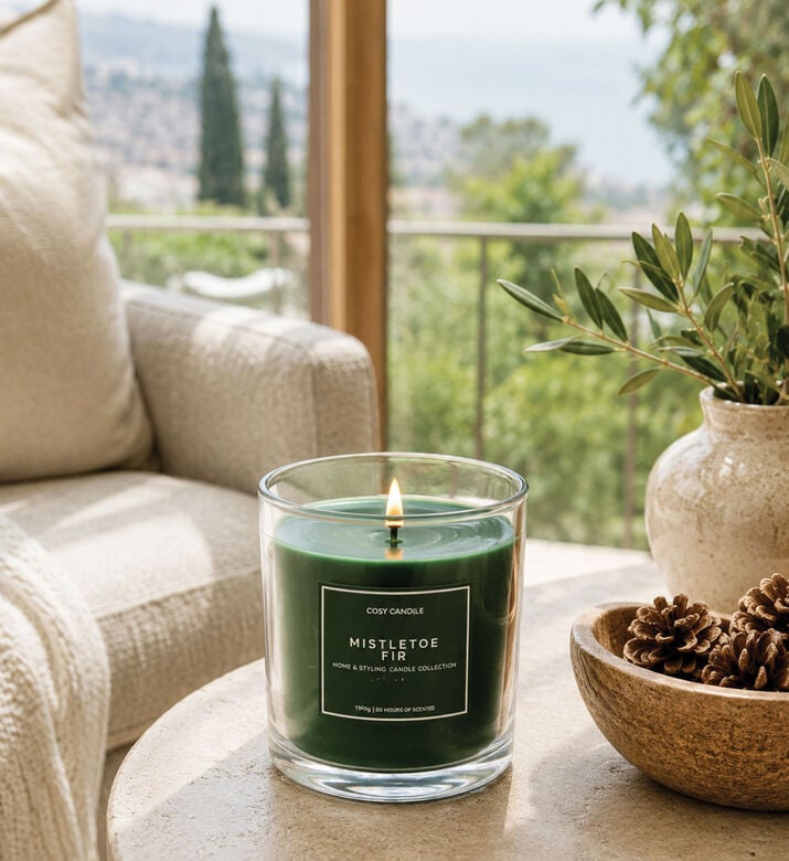 Home Deco and More Wooden Wick Scented Candle, Packshot View