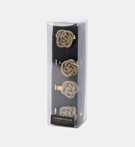 Home Deco and More Gold-finish 4-piece Napkin Ring Set, Packshot View