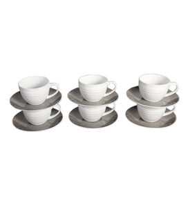 Graphik Saucer Tea Cup Six-pieces Set