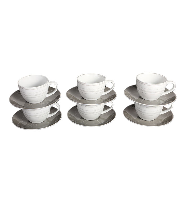 Graphik Saucer Tea Cup Six-pieces Set