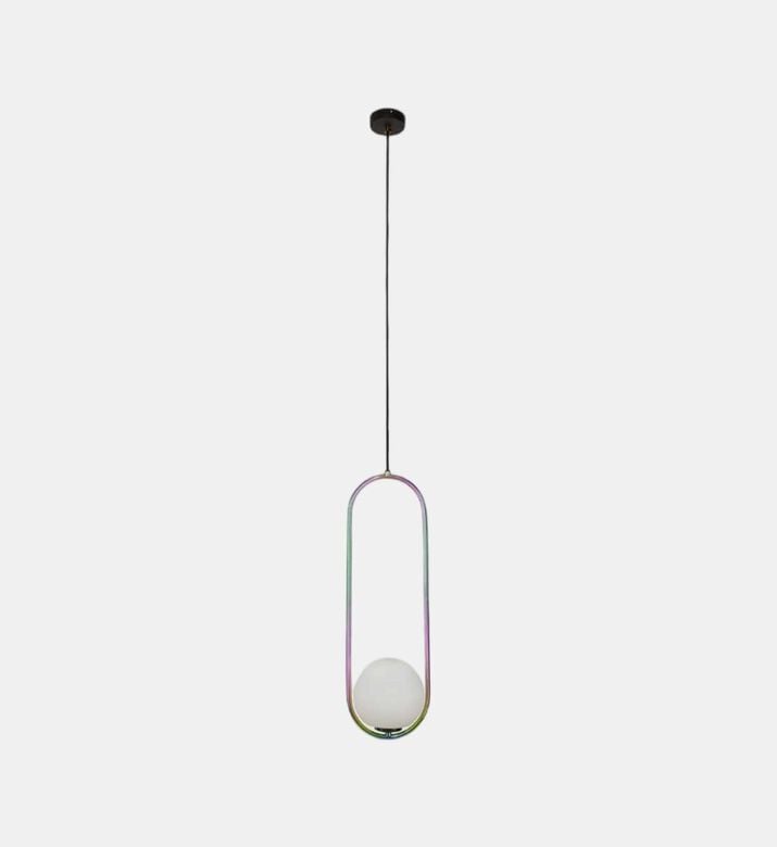 Home Deco and More On Ovale Iron Globe Pendant Lamp, Packshot View