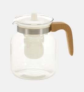 Glass Beechwood Handle Teapot