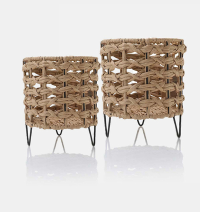 Metal Frame Flower Pot 2-piece Set