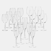 Wine And Champagne Glasses 18-piece Set