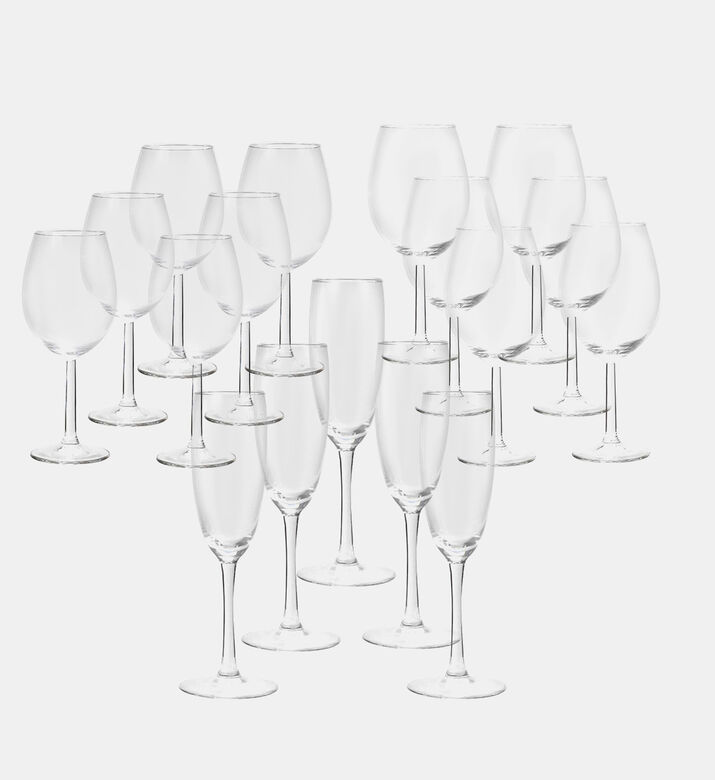 Wine And Champagne Glasses 18-piece Set