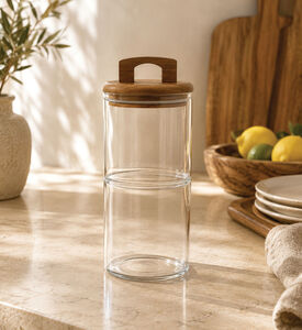 Excellent Houseware Storage Jar Storage Jar Set With Acacia Li, Packshot View