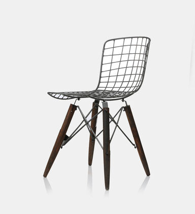Iron Wire Grid Iron Chair