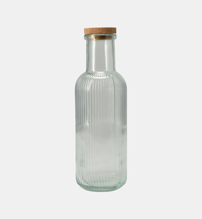 Cork Lid Glass Drinking Bottle