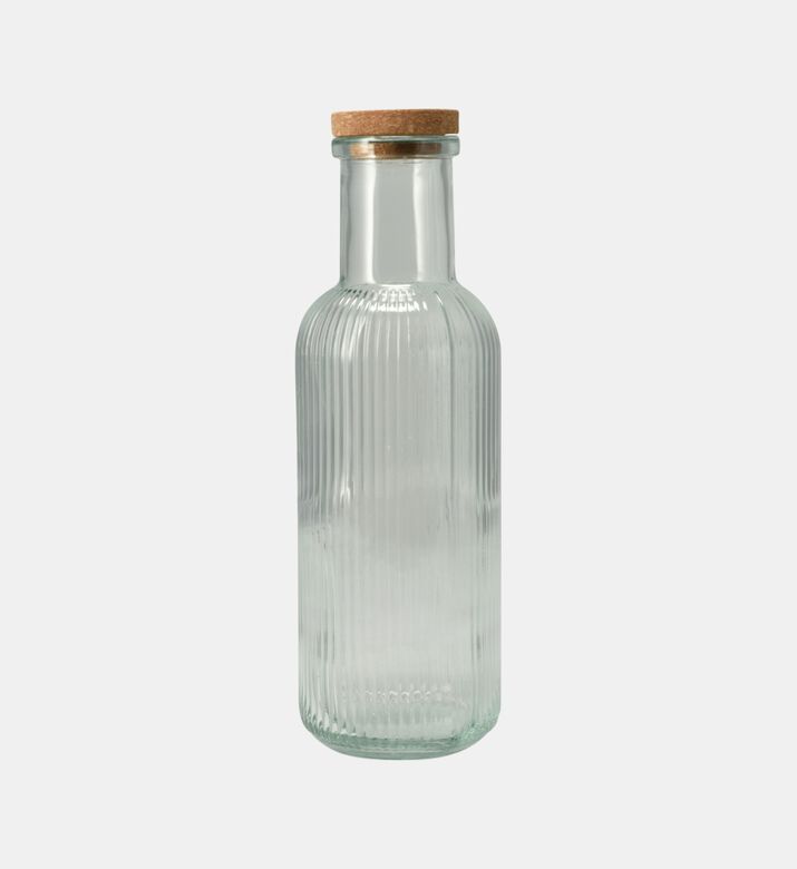Cork Lid Glass Drinking Bottle