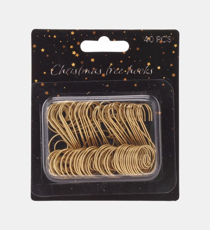 Home Deco and More Xmas Tree Hooks 40pcs Gold, Packshot View