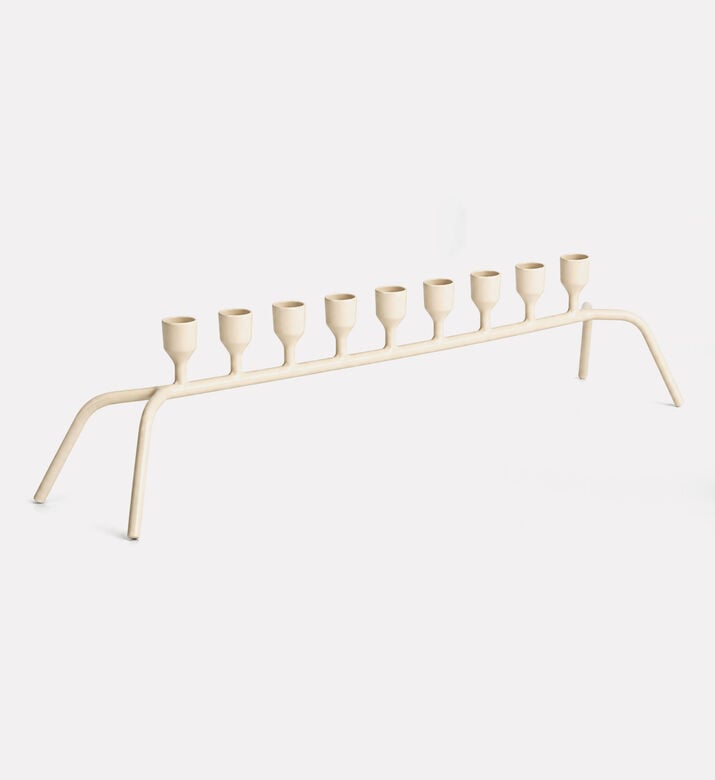 Light and Living Calzada Multi-candle Holder, White, 80.5x16x14.5-cm, Packshot View