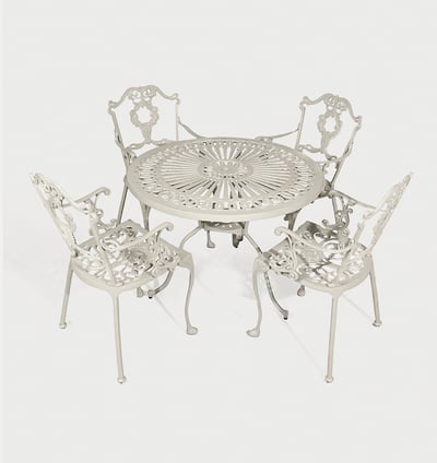 Bistro Dining Table With 4 Chairs Off White