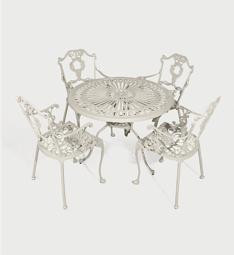 Bistro Dining Table With 4 Chairs Off White