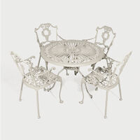 Bistro Dining Table With 4 Chairs Off White