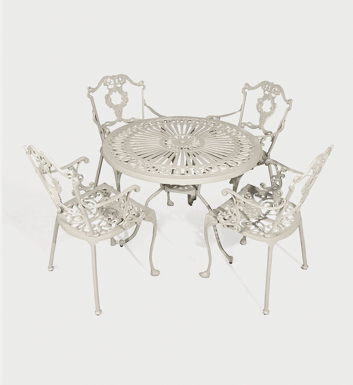 Bistro Dining Table With 4 Chairs Off White