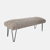Cotton Iron Legs Durry Print Bench