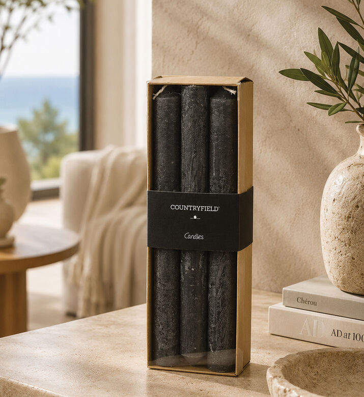 Decostar Vela Candles 6-piece Set, Grey, Packshot View