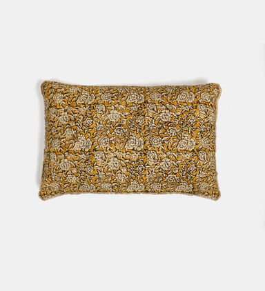 Safi Block Print Cotton Filled And Vaccumed Cushion