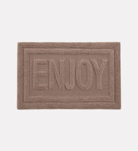 Home Deco and More Enjoy Tufted Bathroom Mat, Brown, Packshot View